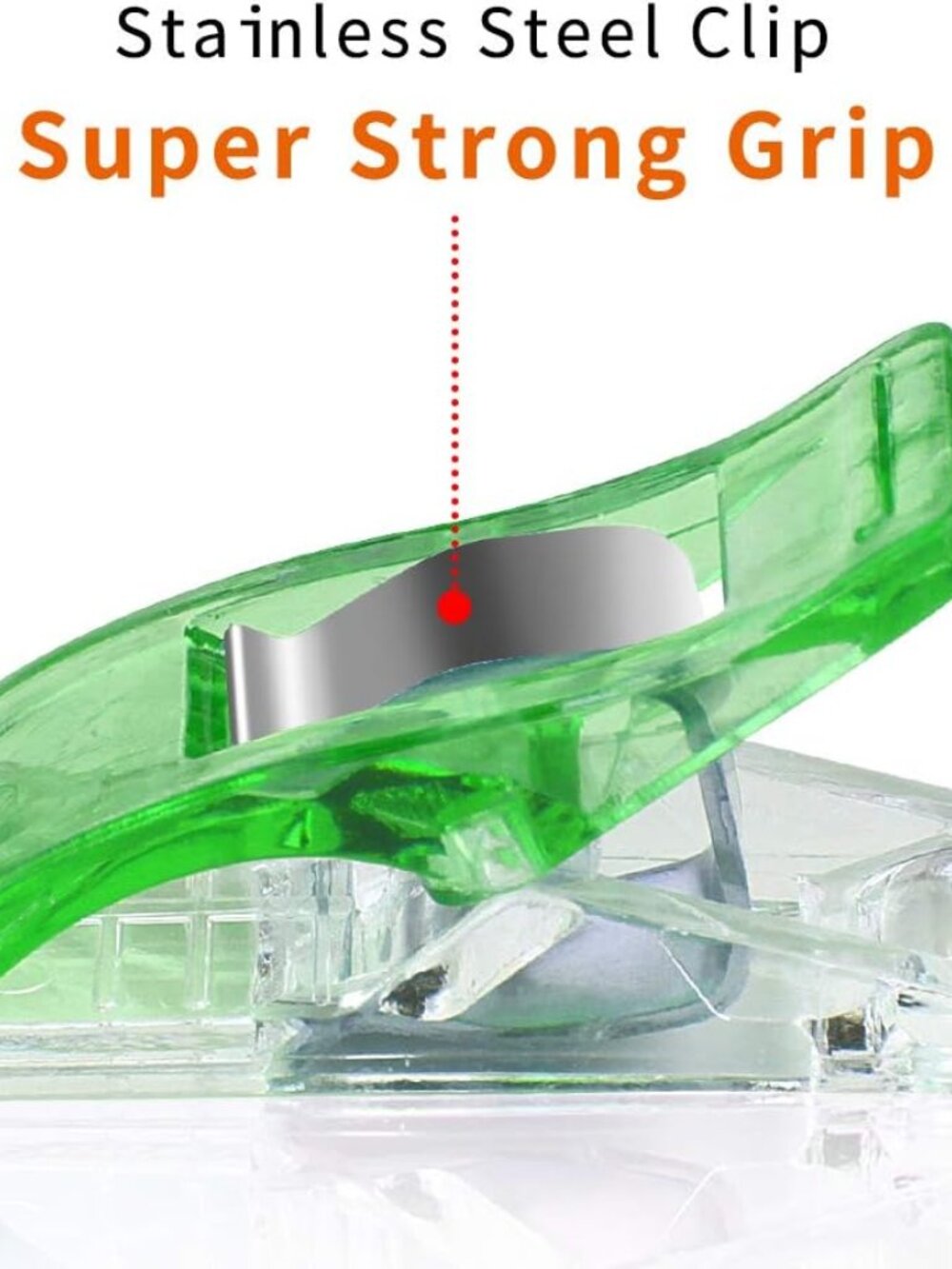 Sewing Clips with Tin Box, 100 Pcs Assorted Color Craft Clips for Fabric and Qui - Picture 4 of 6